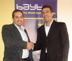1st Runner Up, Mohammed Essess, receiving his prize from Rabea Ataya CEO, Bayt.com