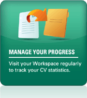 Manage your Progress: Visit your Workspace regularly to track your CV statistics.
